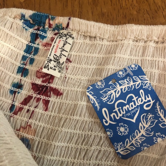 Free People NWT Women Printed Ivory Maxi Dress S/M - Picture 7 of 8